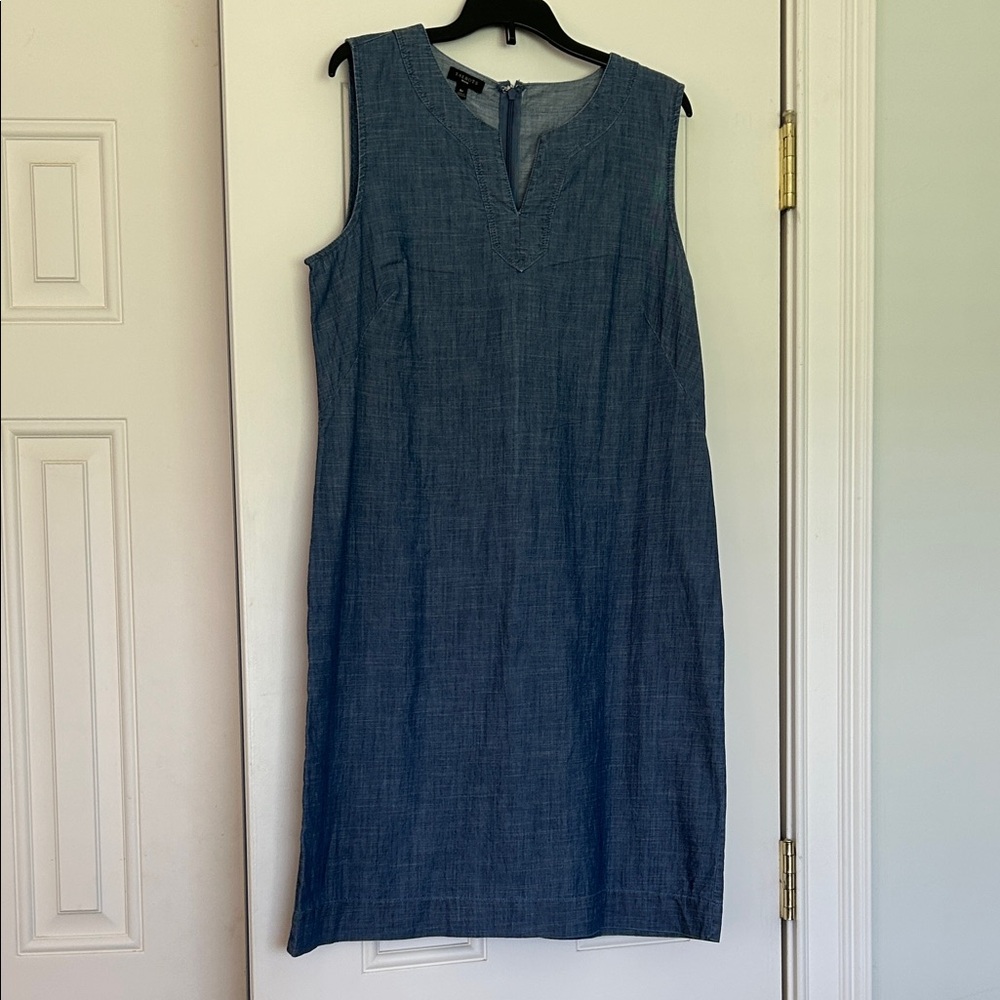 Talbots Sleeveless Chambray Dress size 8P